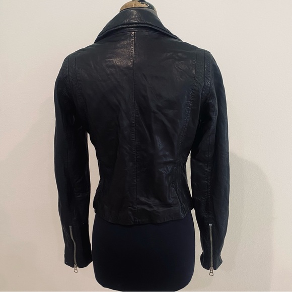 MADEWELL THE WASHED LEATHER MOTORCYCLE JACKET BIKER BLACK SIZE SMALL - Picture 4 of 7